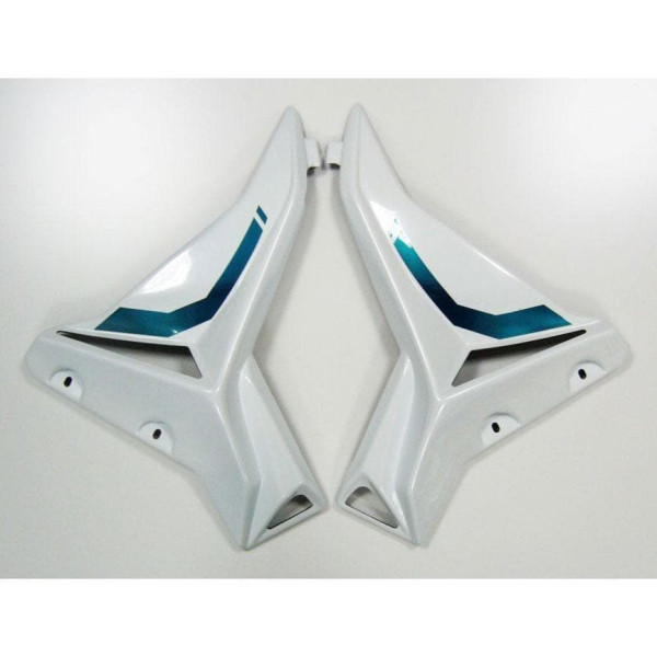 Ermax Ermax radiator cheeks | metallic white/metallic blue (bluish white/blue turqoise) | yamaha mt-07 2017>2017